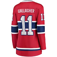 Fanatics pour femmes Brendan Gallagher Rouge Maillot de joueur échappé à domicile des Canadiens Montréal