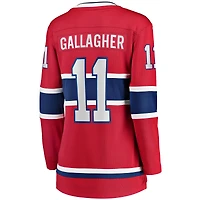 Fanatiques féminines de marque Brendan Gallagher Rouge échappée à domicile des Canadiens Montréal - Maillot joueur