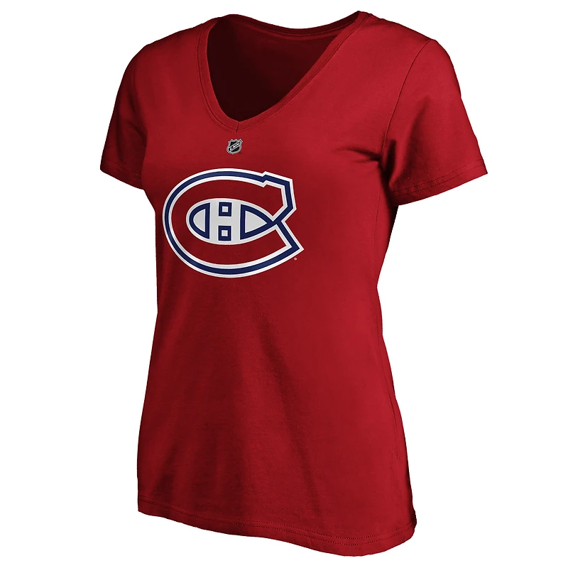 Fanatics Branded Carey Price Rouge des Canadiens de Montréal Authentic Stack Nom et numéro - T-shirt