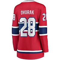 Fanatics pour femmes Christian Dvorak, joueur échappé à domicile des Canadiens de Montréal, rouge - Maillot