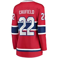 Fanatics pour femmes Cole Caufield rouge Canadiens de Montréal Home Breakaway Replica Jersey