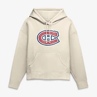 Sweat à capuche Fanatics crème pour femme, logo vieilli des Canadiens de Montréal