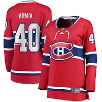 Fanatics pour femmes Joel Armia rouge Maillot de joueur échappé à domicile des Canadiens Montréal