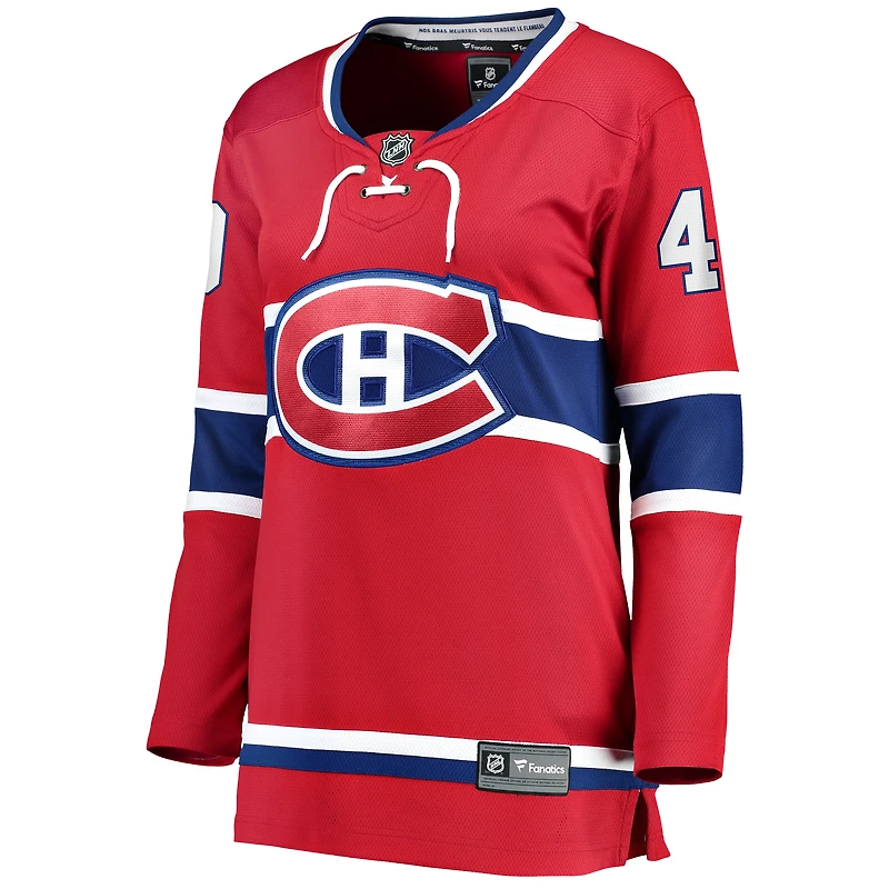 Fanatics pour femmes Joel Armia rouge Maillot de joueur échappé à domicile des Canadiens Montréal