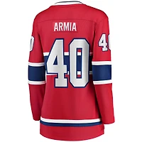 Fanatics pour femmes Joel Armia rouge Maillot de joueur échappé à domicile des Canadiens Montréal