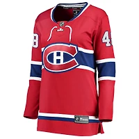 Women's Fanatics Lane Hutson Red Montreal Canadiens Home Breakaway Player Jersey