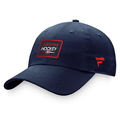 Casquette ajustable authentique Pro des Canadiens de Montréal Fanatics pour femmes, bleu marine