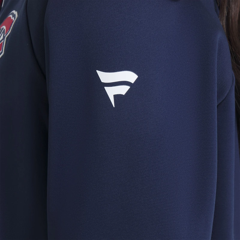 Sweat à capuche zippé entièrement raglan authentique Pro Rink des Canadiens de Montréal pour femmes, bleu marine Fanatics