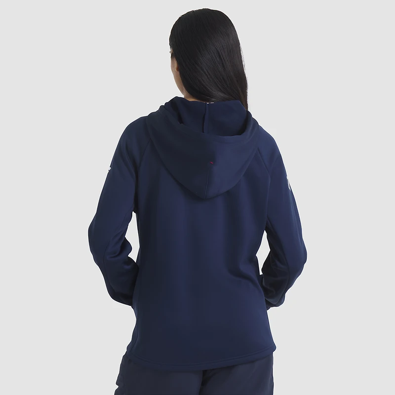 Women's Fanatics Navy Montreal Canadiens Authentic Pro Rink Raglan Full-Zip Hoodie