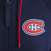 Women's Fanatics Navy Montreal Canadiens Authentic Pro Rink Raglan Full-Zip Hoodie
