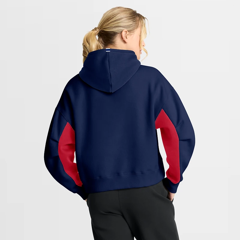 Sweat à capuche boxy bleu marine Fanatics des Canadiens de Montréal pour femmes