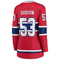 Women's Fanatics Noah Dobson Red Montreal Canadiens Home Breakaway Jersey