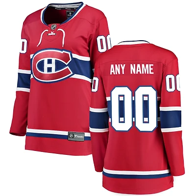 Women's Fanatics Red Montreal Canadiens Breakaway - Custom Jersey