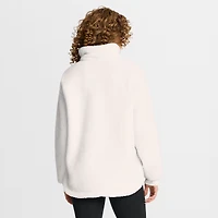 Women's Fanatics White Montreal Canadiens Rush Sherpa Half-Snap Pullover