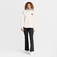 Women's Fanatics White Montreal Canadiens Rush Sherpa Half-Snap Pullover
