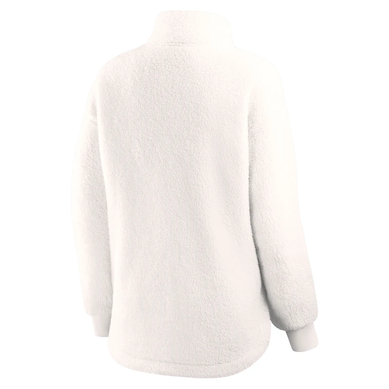 Pull à demi-boutons-pression en sherpa Rush blanc des Canadiens de Montréal pour femmes Fanatics