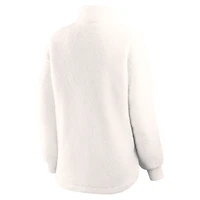 Pull à demi-boutons-pression en sherpa Rush blanc des Canadiens de Montréal pour femmes Fanatics