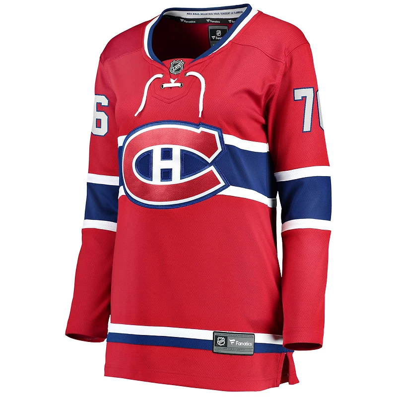 Women's Fanatics Zack Bolduc Red Montreal Canadiens Home Breakaway Jersey