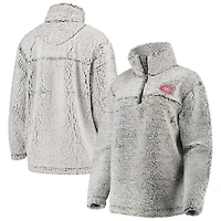 Veste à enfiler Sherpa quart de zip G-III 4Her par Carl Banks pour femmes des Canadiens Montréal, gris