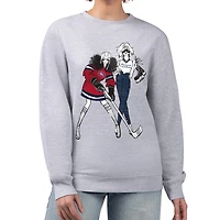 Sweat-shirt polaire à enfiler pour femme G-III 4Her par Carl Banks, gris chiné, aux couleurs de l'équipe hockey des Canadiens Montréal.