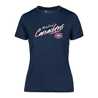 Women's Levelwear Navy Montreal Canadiens Maddox Sizzle T-Shirt