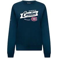 Women's Levelwear Navy Montreal Canadiens Yvette Fleece Sweatshirt