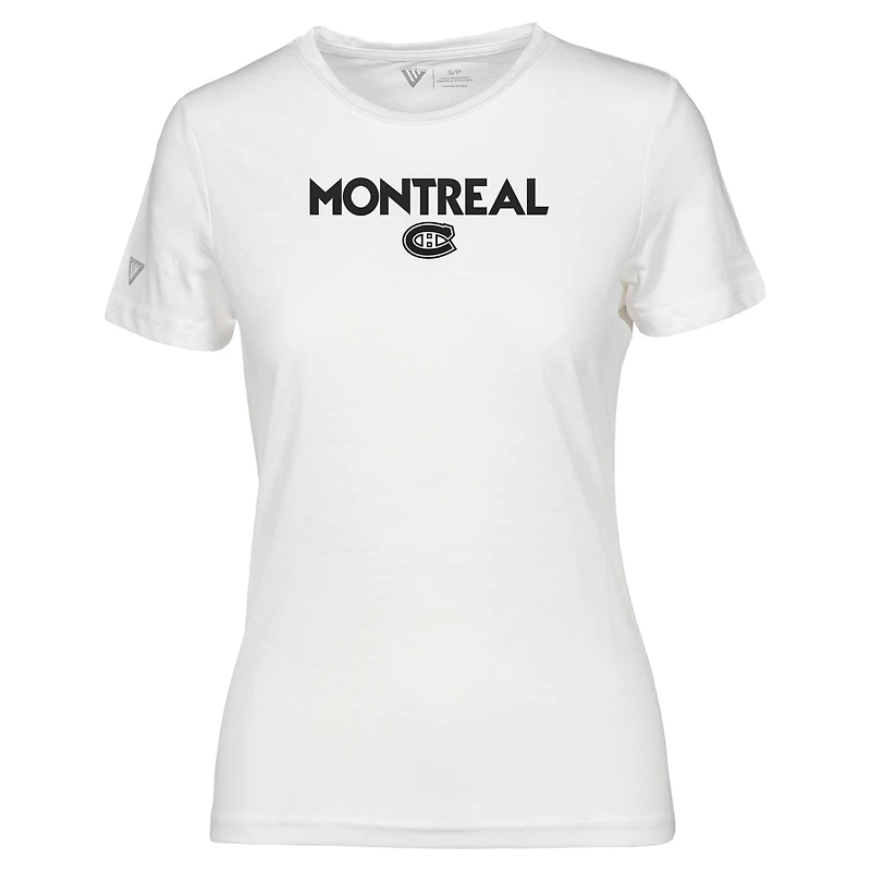 T-shirt blanc pour femme Levelwear des Canadiens de Montréal Maddox City Capsule