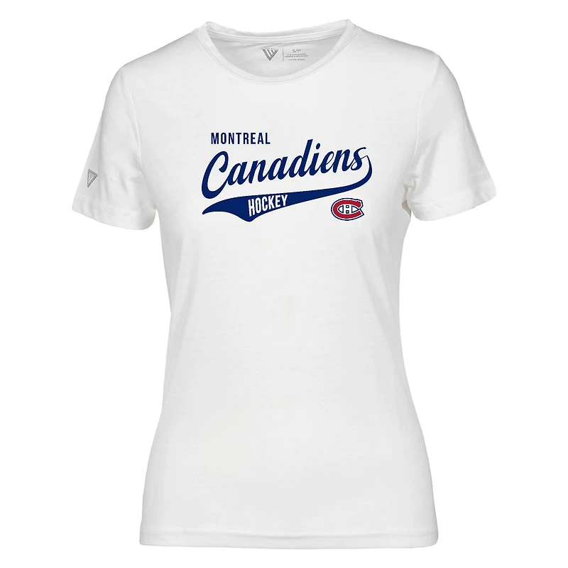 Women's Levelwear White Montreal Canadiens Maddox Glide T-Shirt