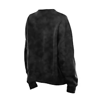 Sweat-shirt court à manches dolman et imprimé minéral des Canadiens de Montréal New Era pour femme, noir