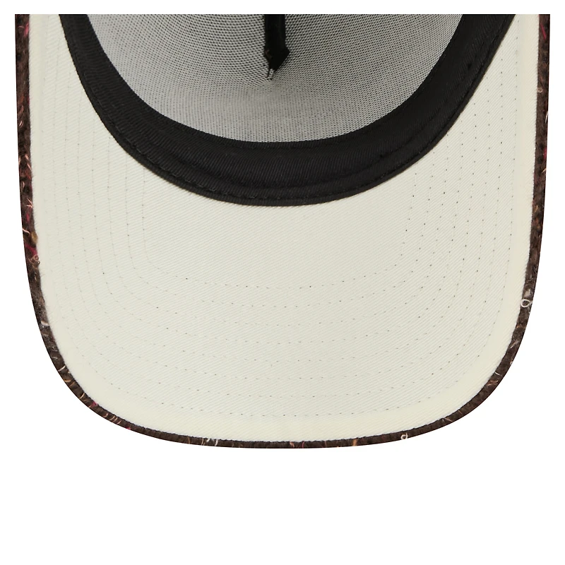 Women's New Era Dark Brown Montreal Canadiens 9FORTY A-Frame Knit Trucker Adjustable Hat