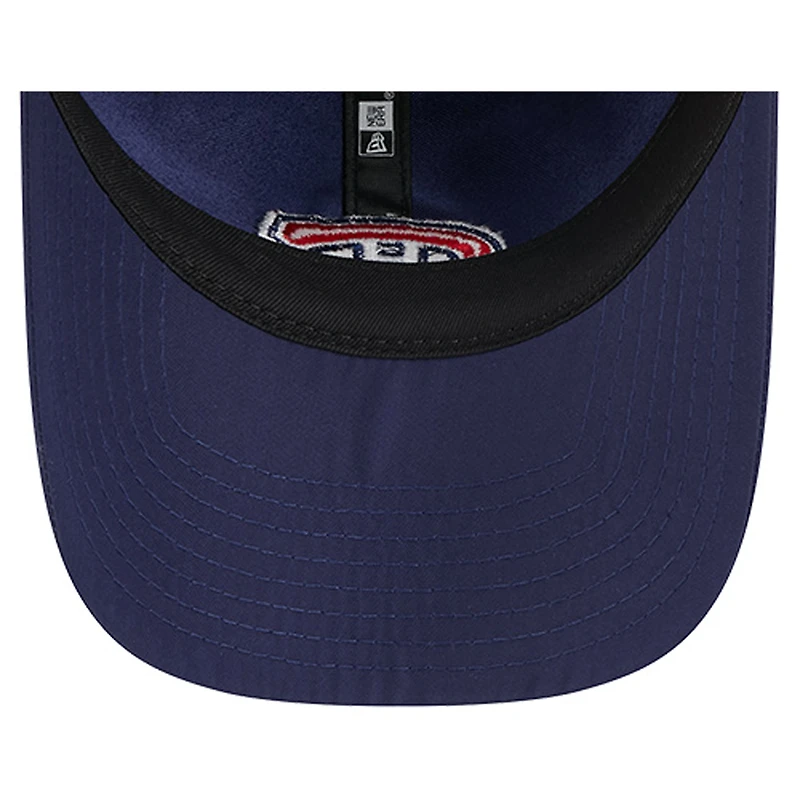 Women's New Era  Navy Montreal Canadiens Ponytail 9FORTY Adjustable Hat