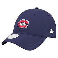 Casquette ajustable New Era bleu marine 9FORTY à queue de cheval des Canadiens de Montréal pour femme