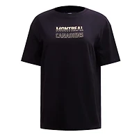 T-shirt boxy Pro Standard noir des Canadiens de Montréal pour femmes