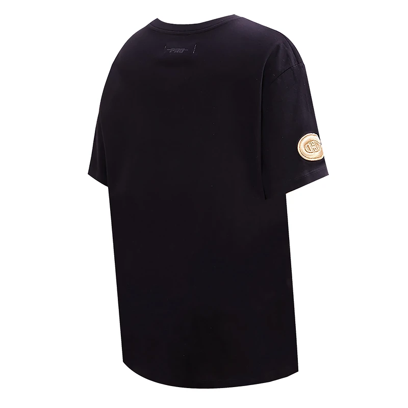 T-shirt boxy Pro Standard noir des Canadiens de Montréal pour femmes