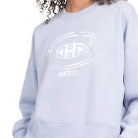 Women's Starter Blue Montreal Canadiens Boxy Cropped Sweatshirt