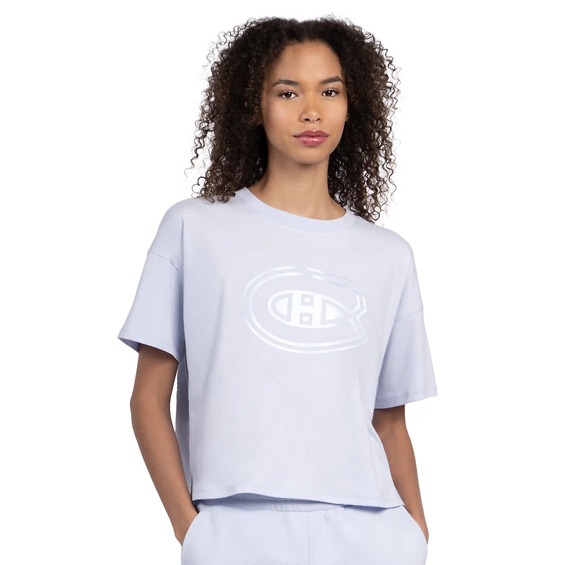T-shirt court Starter Blue pour femmes des Canadiens de Montréal, couleurs pastel