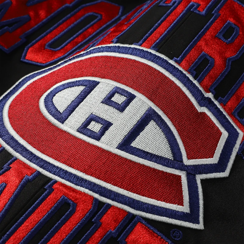 Women's The Wild Collective Black Montreal Canadiens Original 6 Hooded Blazer