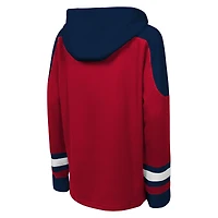 Sweat à capuche lacets et col en V intemporel des Canadiens de Montréal pour jeunes Outerstuff rouge