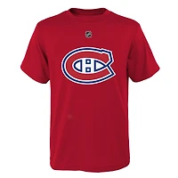 T-shirt avec nom et numéro des Canadiens de Montréal Cole Caufield pour jeunes