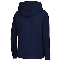 Youth Navy Montreal Canadiens Authentic Pro Wordmark Fleece Pullover Hoodie