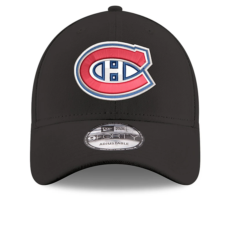 Youth New Era Black Montreal Canadiens 9FORTY Adjustable Hat