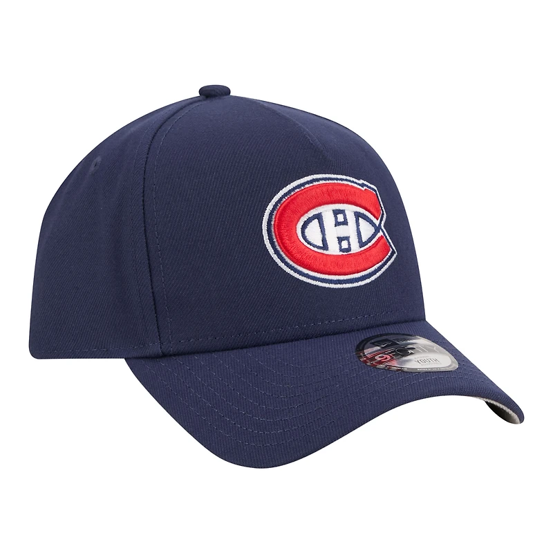 Youth New Era Navy Montreal Canadiens 9FORTY A-Frame Adjustable Hat
