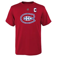 Youth Nick Suzuki Red Montreal Canadiens Captain Name & Number T-Shirt