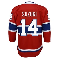 Maillot de joueur premier ministre à domicile des Canadiens Montréal rouge Nick Suzuki pour jeunes