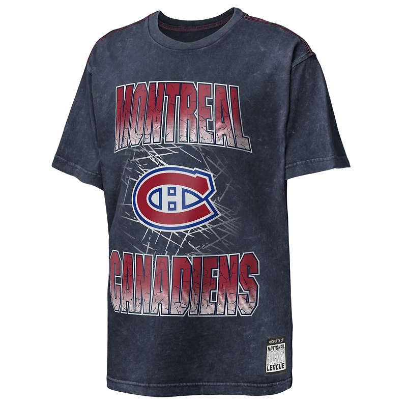T-shirt délavé à l'acide bleu marine des Canadiens de Montréal « Time to Shine » pour jeunes Outerstuff