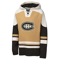 Sweat à capuche col en V Ageless Raglan des Canadiens de Montréal pour jeunes Outerstuff Tan