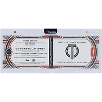 Andre Dawson & Tim Raines Montreal Expos Autographed 2023 Topps Tribute Tribute Tandems Booklet Red #TTBA-DR #9/10 Card