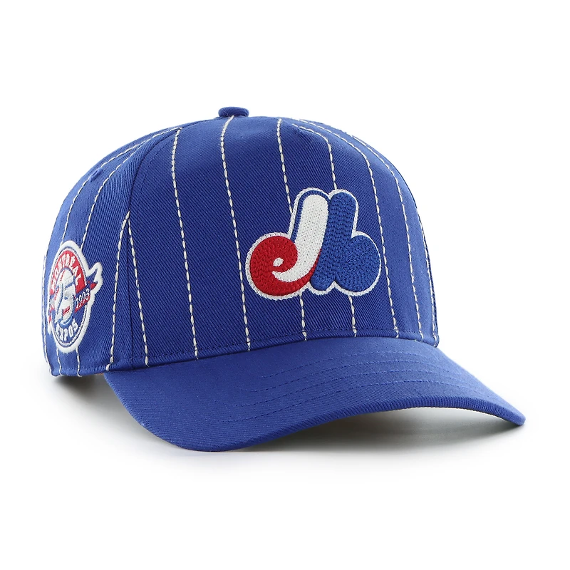 Men's '47 x Rawlings Royal Montreal Expos Pinstripe Hitch Adjustable Hat