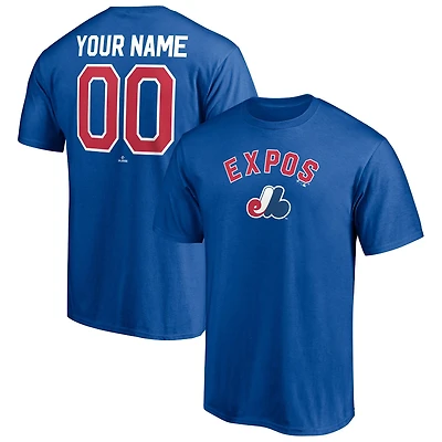 Men's Blue Montreal Expos Cooperstown Collection Winning Streak Custom T-Shirt