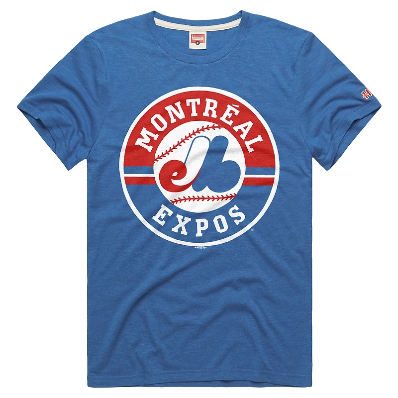 T-shirt homme Homage Royal Montréal Expos Tri-Blend Hyperlocal